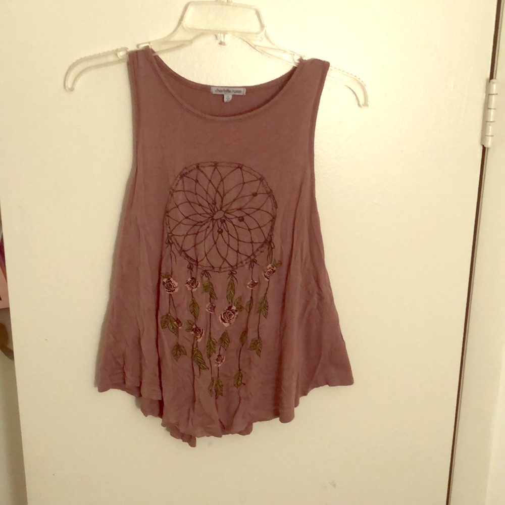 Brown tank top with dream catcher